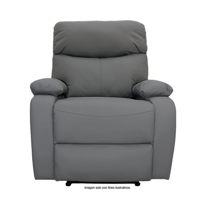 Sillón reclinable 857-GISELLEGO, color tono gris oscuro.