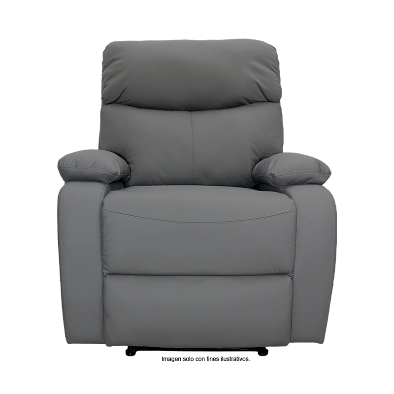 Sillón reclinable 857-GISELLEGO, color tono gris oscuro.