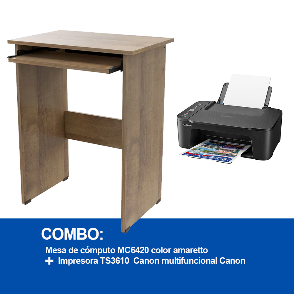 Combo mesa computo MC6420 + impresora multifuncional TS3610 Canon