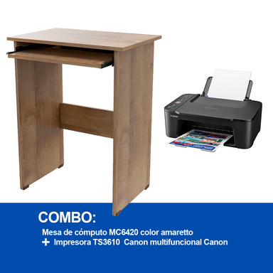 Combo mesa computo MC6420 + impresora multifuncional TS3610 Canon