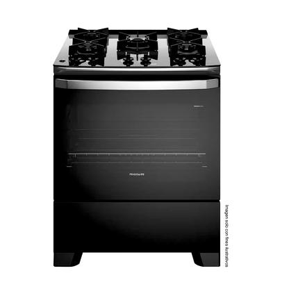 Estufa a Gas 30" FKGO30Z5BZB, mesa de vidrio templado, 5 quemadores (1 triple llama) Frigidaire.