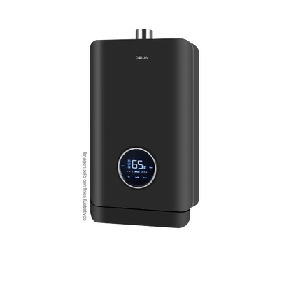 Calentador de agua a gas CLT21L Black, DRIJA encendido eléctrico automático, 35-65°C, panel de control Digital.