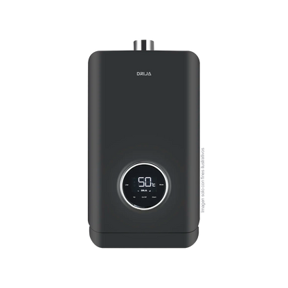 Calentador de agua a gas CLT13 BLACK Drija 13litros, color negro encendido eléctrico automático, 35 a 65°C