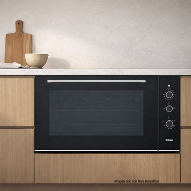 Horno empotrable a gas AMÉRICA 90 GAS-A Capacidad de 105 litros (3.71pc) diseño minimalista, triple vidrio templado en puerta, encendido eléctrico.