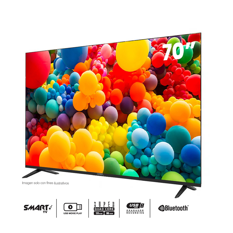 Televisor 70" LED Smart CLED70SDL7  Sankey diseño super delgado