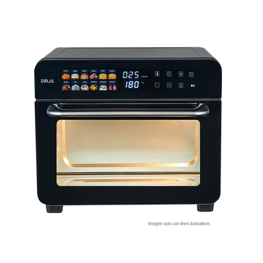 Horno freidora de aire Bruschetta 25L-B Drija, capacidad de 25 litros / 12 funciones pantalla digital