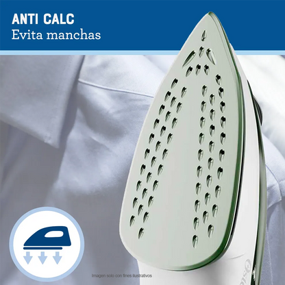 Plancha de vapor GCSTBS3803 Oster, Suela anti-adherente, color verde