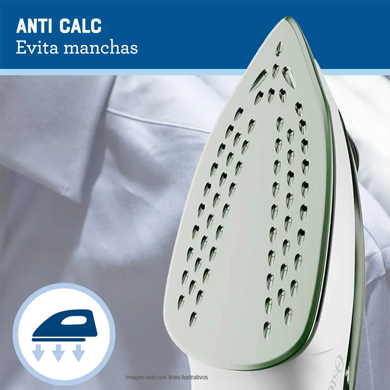 Plancha de vapor GCSTBS3803 Oster, Suela anti-adherente, color verde