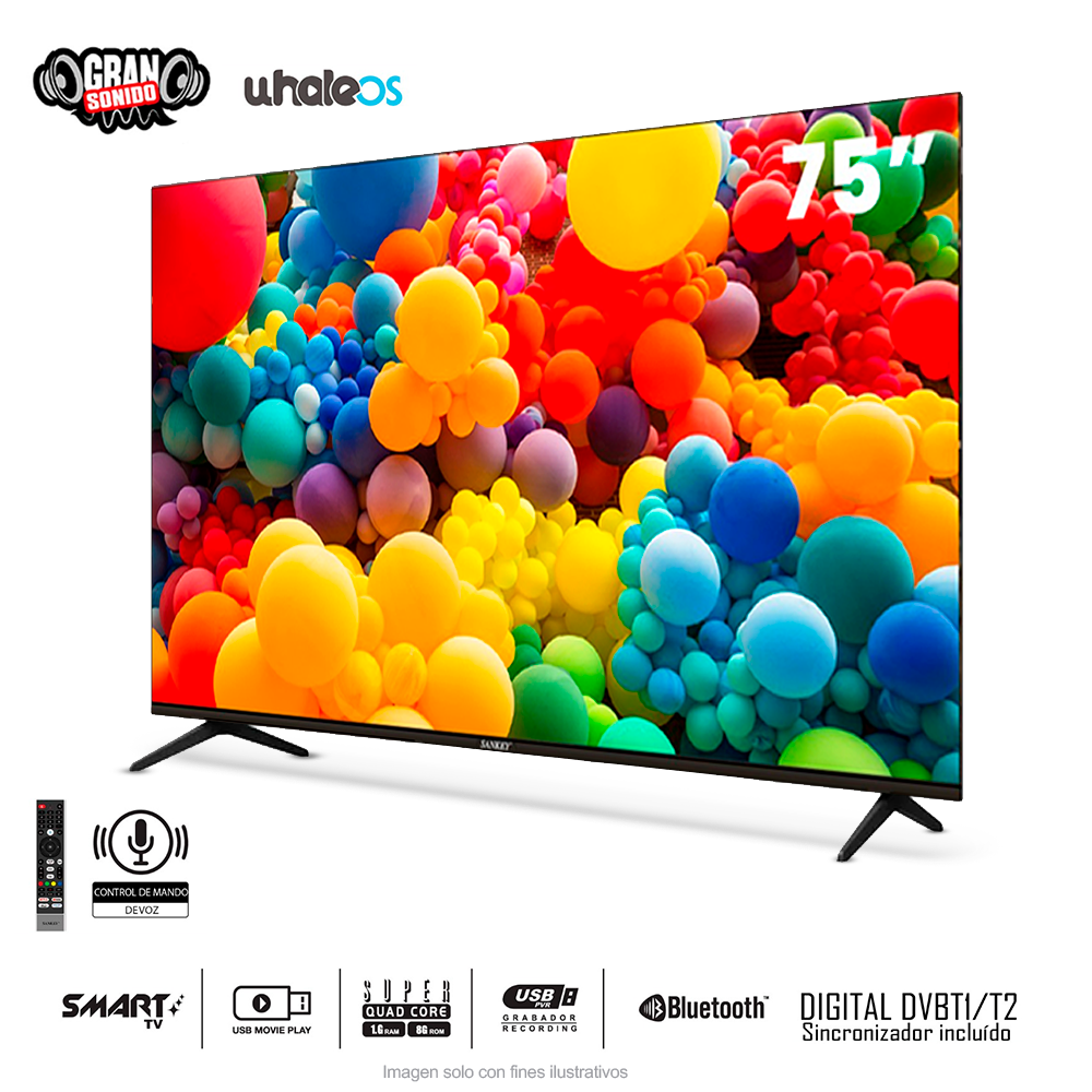 Televisor LED Smart 75" | CLED75SDL7 | Sankey