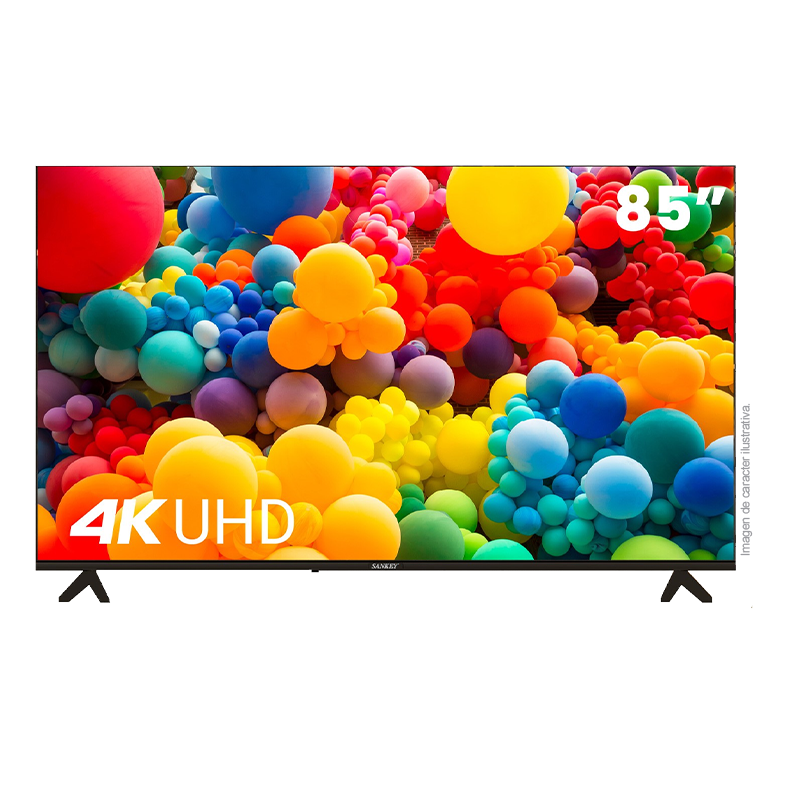 Televisor LED Smart 85" CLED85SDL7  Sankey, diseño Frameless, Sintonizador digital.