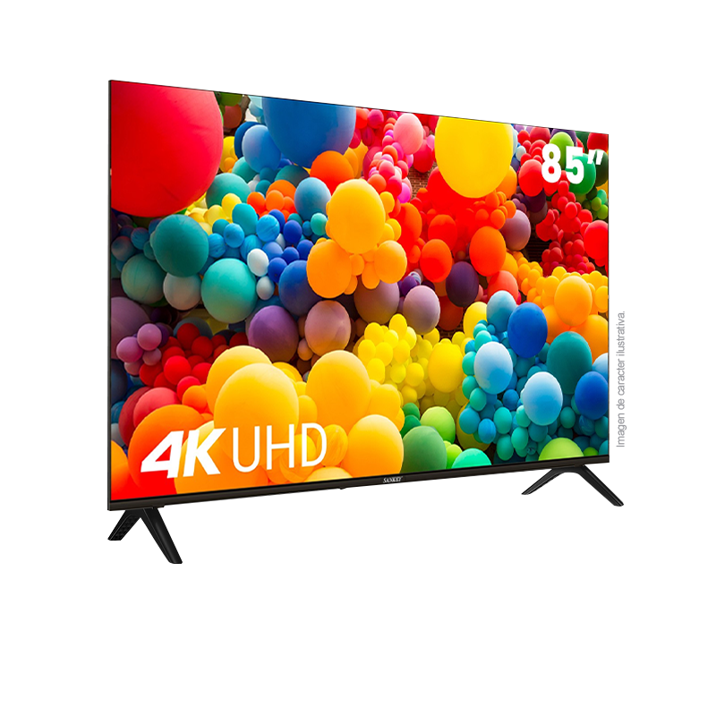 Televisor LED Smart 85" CLED85SDL7  Sankey, diseño Frameless, Sintonizador digital.