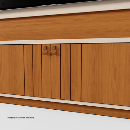 Centro de entretenimiento Home Guaiba, para TV hasta 65", color Off White / almendra