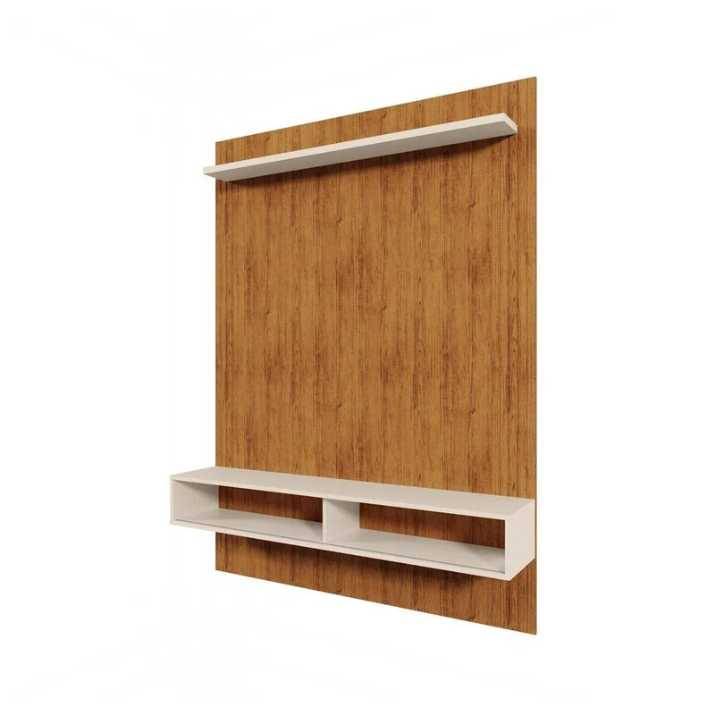Centro de entretenimiento suspenso HOME Betim soporta hasta pantallas de 50" color canela/off white