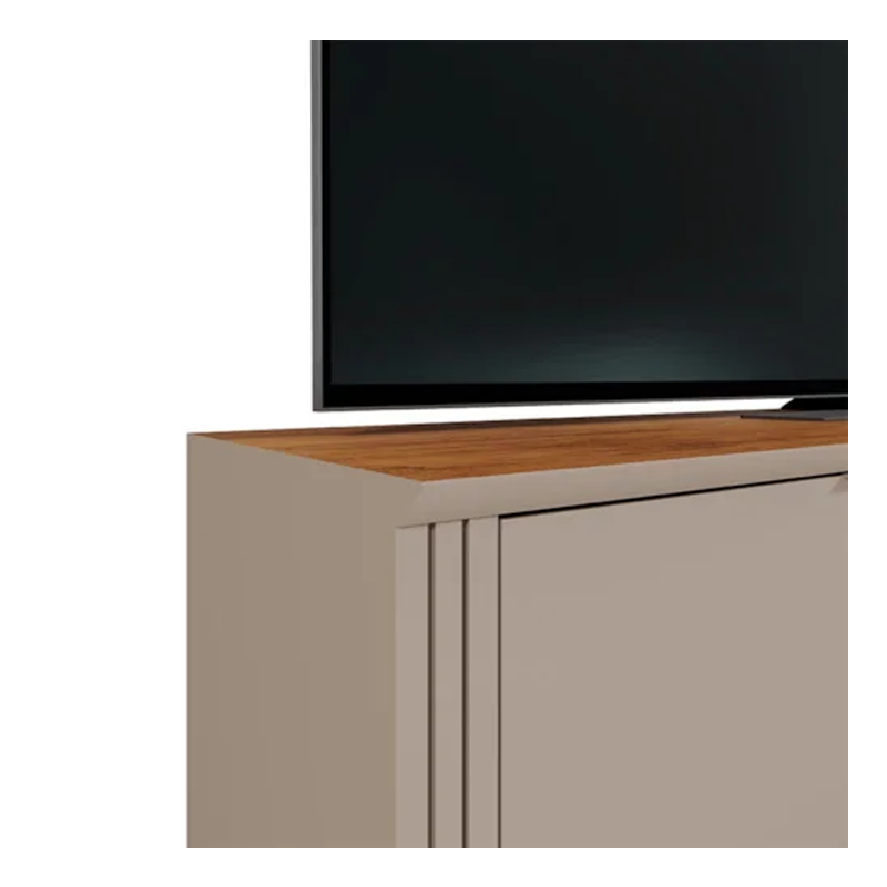 Mueble para TV Bancada Dourados soporta 75" color gris oscuro/canela