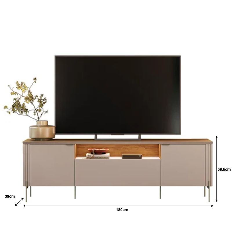 Mueble para TV Bancada Dourados soporta 75" color gris oscuro/canela