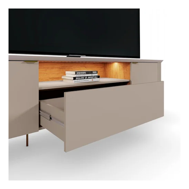 Mueble para TV Bancada Dourados soporta 75" color gris oscuro/canela