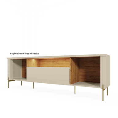 Mueble para TV Bancada Dourados soporta 75" color gris oscuro/canela