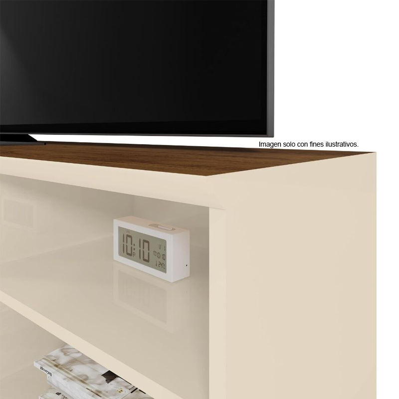 Mueble para TV Bancada Campinas soporta 75" color off white/almendra