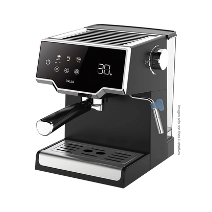 Cafetera Mocca 8T-B Drija ,8 tazas, diseño compacto, pantalla digital, 2 funciones preestablecidas Espresso y Capuccino.