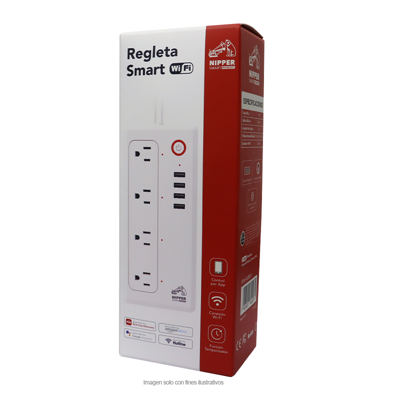 Regleta Smart Wi-Fi RLSM31 RCA, protección de voltaje y cortocircuito