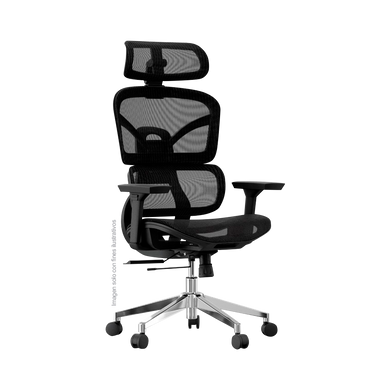 Silla de oficina XTF-OC415, ergonómica, asiento y respaldo de malla.