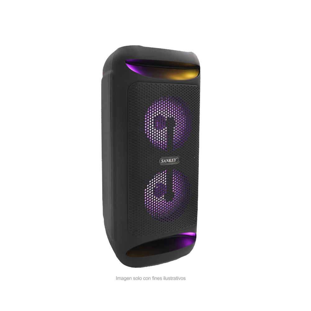 Bocina portátil PA-4DCC86 Sankey, 9W, bluetooth, iluminación LED
