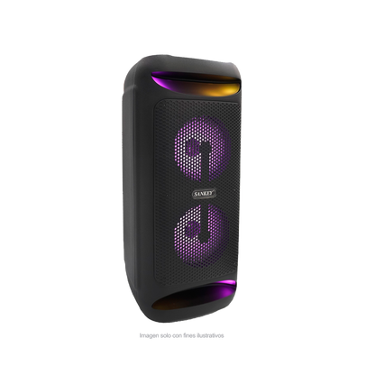 Bocina portátil PA-4DCC86 Sankey, 9W, bluetooth, iluminación LED