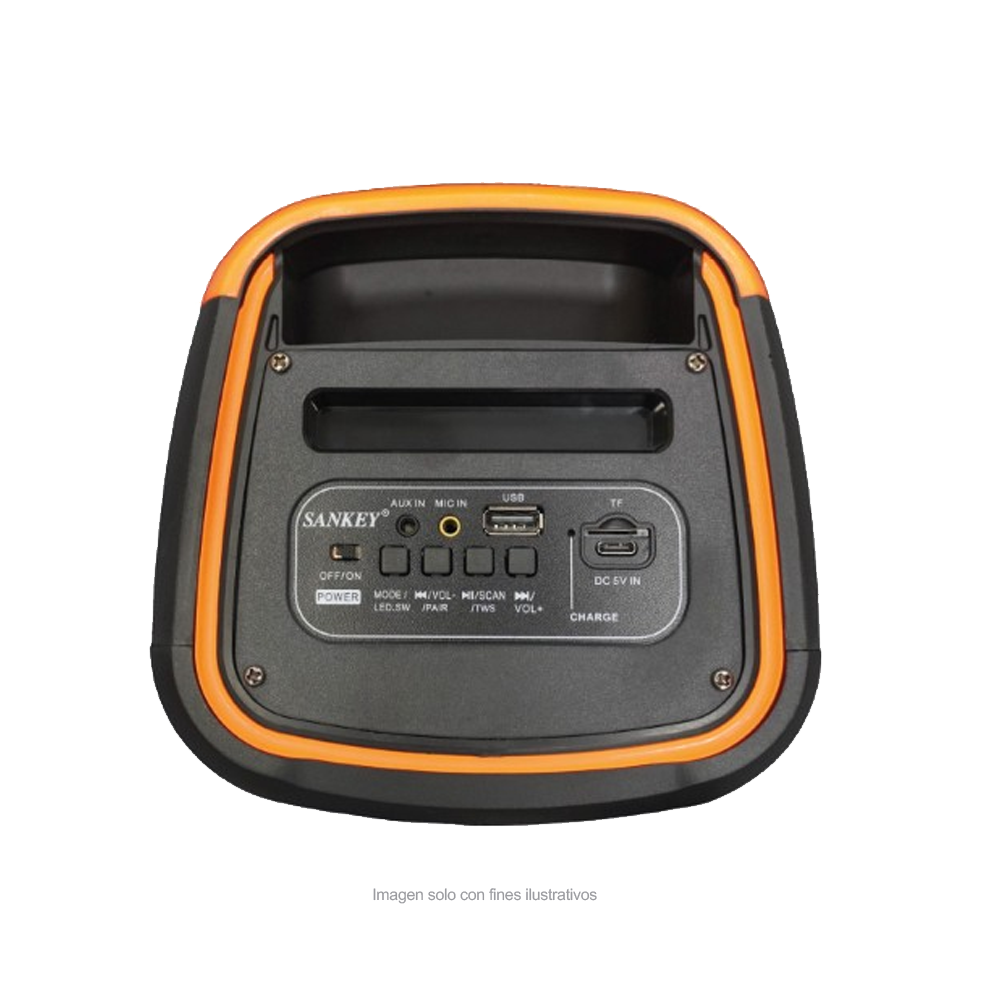 Bocina portátil PA-4DCC86 Sankey, 9W, bluetooth, iluminación LED