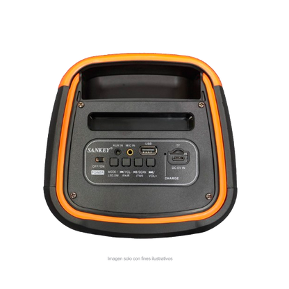 Bocina portátil PA-4DCC86 Sankey, 9W, bluetooth, iluminación LED