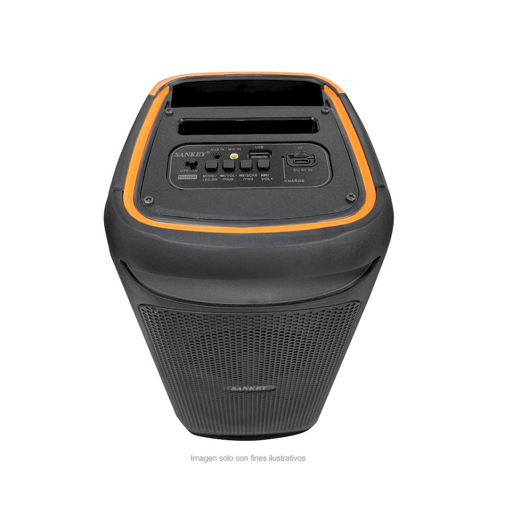 Bocina portátil PA-4DCC86 Sankey, 9W, bluetooth, iluminación LED