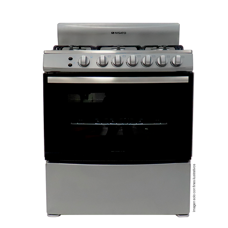Estufa a gas de 30" NE-3037RNDM Nisato 6 quemadores, encendido eléctrico, horno con iluminación interior