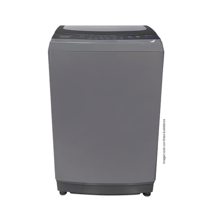 Lavadora automática 15kg NWMA-152SDM Nisato, color gris, tambor de acero inoxidable