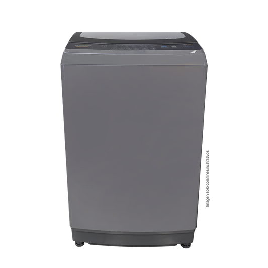 Lavadora automática 15kg NWMA-152SDM Nisato, color gris, tambor de acero inoxidable