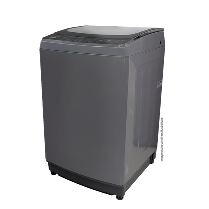 Lavadora automática 15kg NWMA-152SDM Nisato, color gris, tambor de acero inoxidable