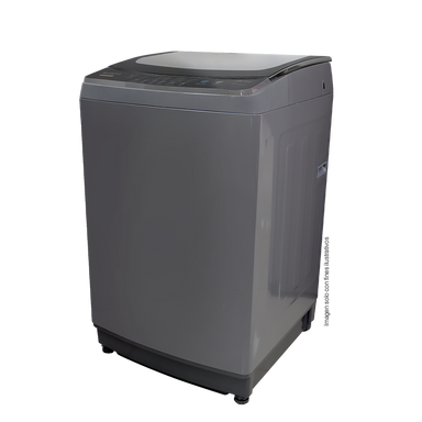 Lavadora automática 15kg NWMA-152SDM Nisato, color gris, tambor de acero inoxidable