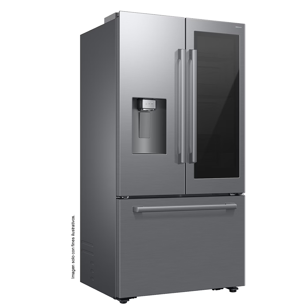 Refrigerador French Door 30 PC RF80H30CETED Samsung Auto-View FDR, Zero Clearance (4mm), Curved, Crushed (Fridge) + Whisky Balls (Freezer)