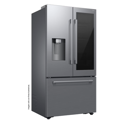 Refrigerador French Door 30 PC RF80H30CETED Samsung Auto-View FDR, Zero Clearance (4mm), Curved, Crushed (Fridge) + Whisky Balls (Freezer)