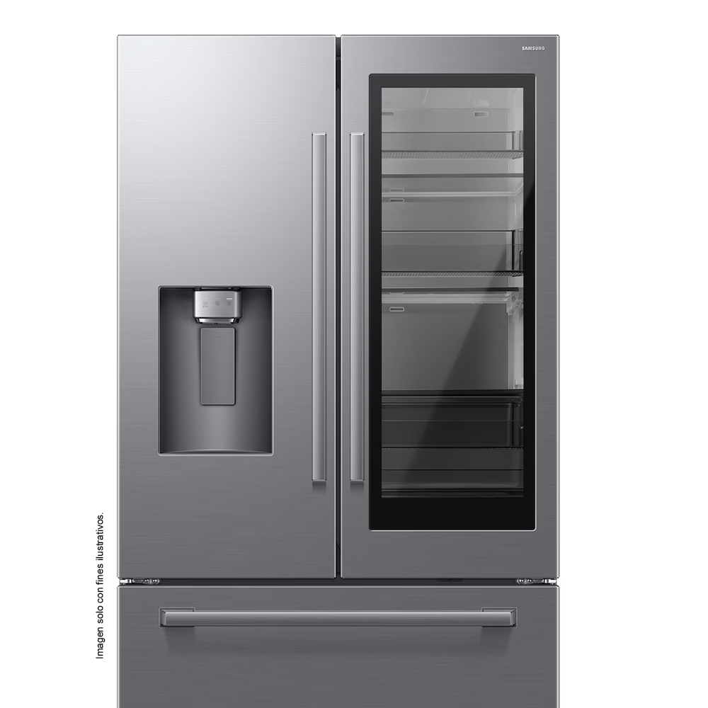 Refrigerador French Door 30 PC RF80H30CETED Samsung Auto-View FDR, Zero Clearance (4mm), Curved, Crushed (Fridge) + Whisky Balls (Freezer)