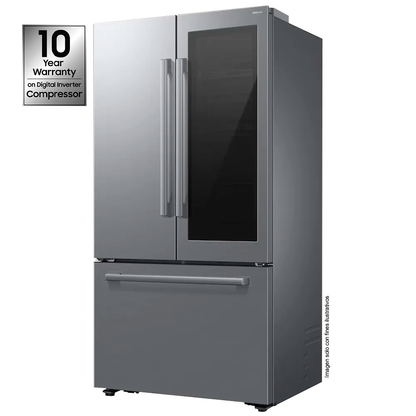 Refrigeradora French Door 30pc, RF80H30JETED Samsung, Tecnología AutoView, Diseño Zero Clearance Fit, Dispensador interno de agua