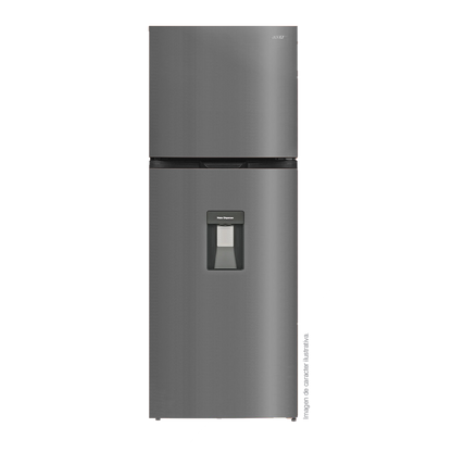 Refrigeradora 11.9 pc RF-1380SD Top Mount, Sankey, con dispensador de agua, estantería de vidrio templado.