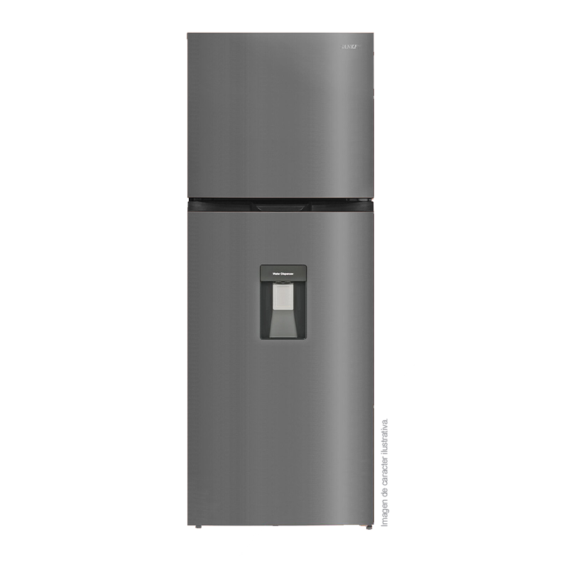 Refrigeradora 11.9 pc RF-1380SD Top Mount, Sankey, con dispensador de agua, estantería de vidrio templado.