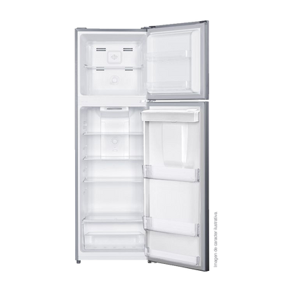 Refrigeradora 11.9 pc RF-1380SD Top Mount, Sankey, con dispensador de agua, estantería de vidrio templado.