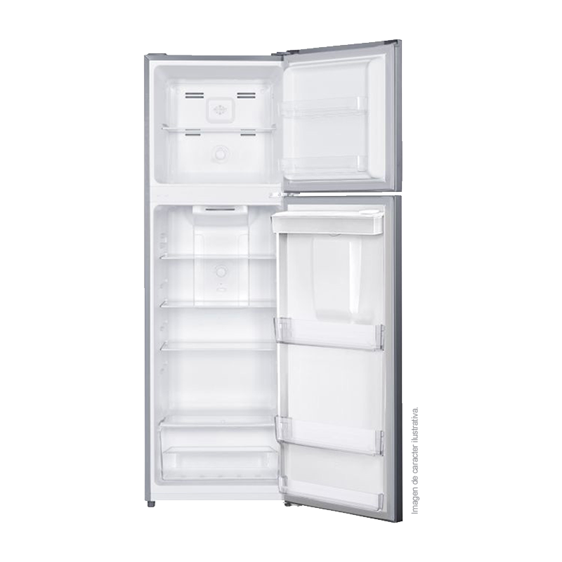 Refrigeradora 11.9 pc RF-1380SD Top Mount, Sankey, con dispensador de agua, estantería de vidrio templado.
