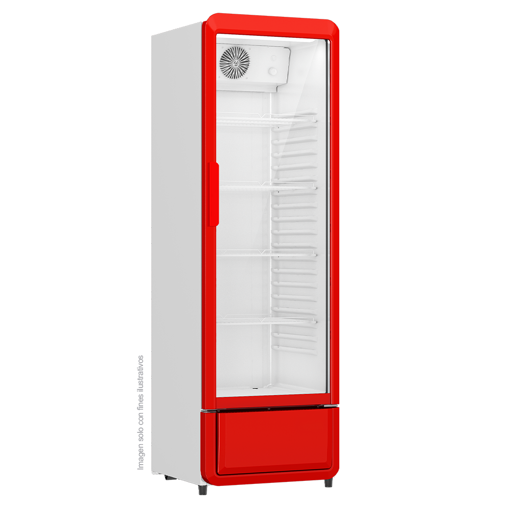 Enfriador comercial, 9.88pc, tipo vitrina RFD-12N87R Sankey , puerta de 2 capas de vidrio templado.