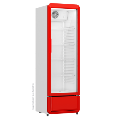 Enfriador comercial, 9.88pc, tipo vitrina RFD-12N87R Sankey , puerta de 2 capas de vidrio templado.