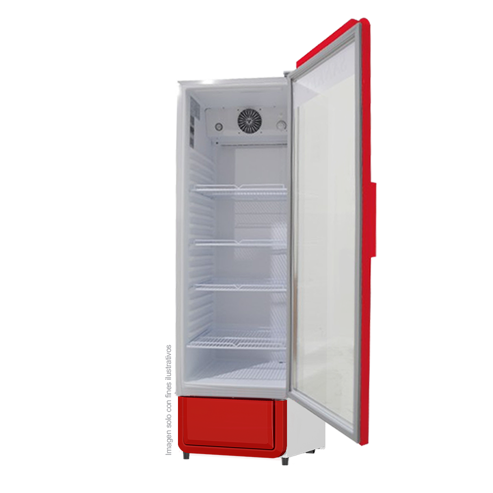 Enfriador comercial, 9.88pc, tipo vitrina RFD-12N87R Sankey , puerta de 2 capas de vidrio templado.