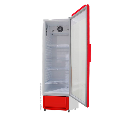 Enfriador comercial, 9.88pc, tipo vitrina RFD-12N87R Sankey , puerta de 2 capas de vidrio templado.