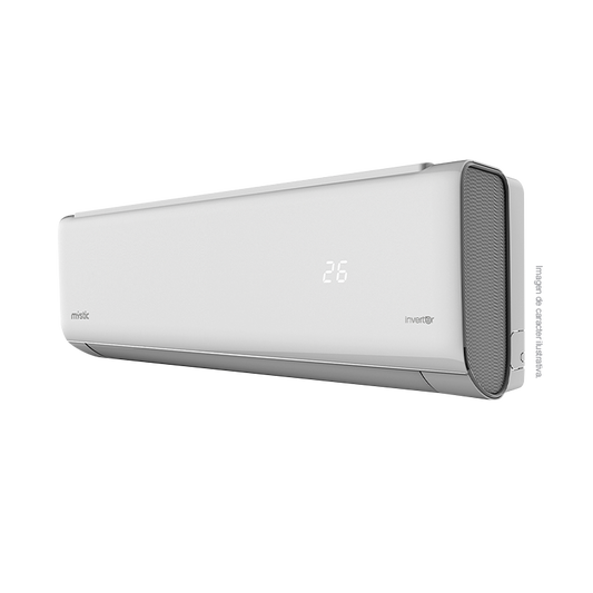 Aire acondicionado, inverter, split, 12000BTU Mystic, Flujo de aire 4D, Brisa Suave, Tureria100% cobre, protección anticorrosiva Dual Golden fin y filtro de salud. SEER 21