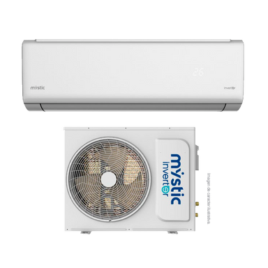 Aire acondicionado, inverter, split, 12000BTU Mystic, Flujo de aire 4D, Brisa Suave, Tureria100% cobre, protección anticorrosiva Dual Golden fin y filtro de salud.