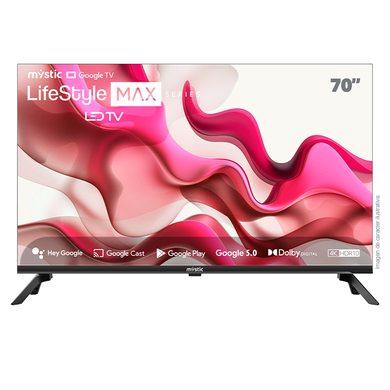 Televisor MY-SG70109T Google TV de 70" LED, con asistente de voz Hey Google, 4K HDR10, Dolby Digital, Google Play Store y Bluetooth.